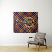 Christie Clan Crest over tartan Wandkleed (In Situ (horizontaal))