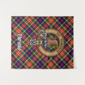 Christie Clan Crest over tartan Wandkleed (Voorkant (horizontaal))