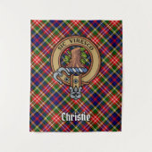 Christie Clan Crest over tartan Wandkleed (Voorkant)