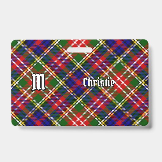 Christie Clan Tartan Badge (Voorzijde)