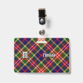 Christie Clan Tartan Badge (Voorzijde met clip)
