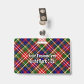 Christie Clan Tartan Badge (Achterkant met clip)