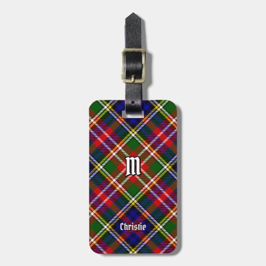 Christie Clan Tartan Bagagelabel (Voorkant verticaal)