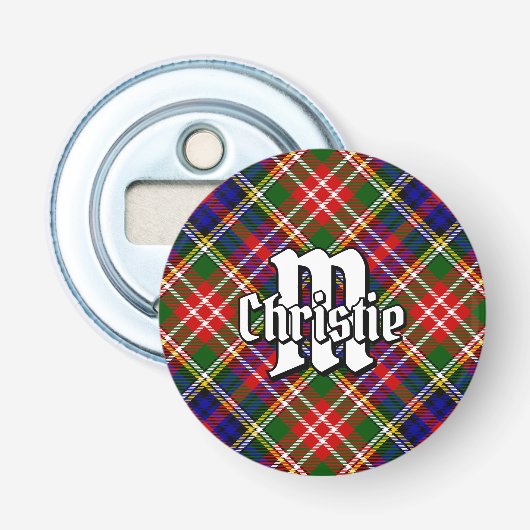 Christie Clan Tartan Button Flesopener (Voorkant)