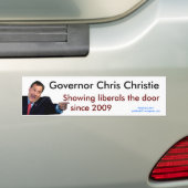 Christie die de Liberalen de deur laat uitsteken Bumpersticker (Op auto)