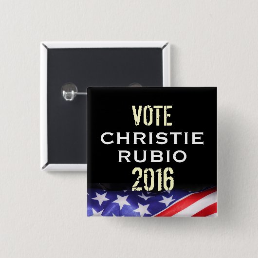 Christie Rubio 2016 Campaign Button (Square) (Voorkant /achterkant)