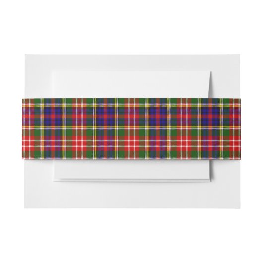 Christie Schotse Tartan Belly Band Uitnodigingen Wikkel (Voorkant Voorbeeld)