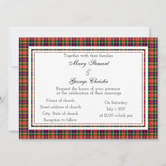 Christie Scottish Wedding Invitation Kaart