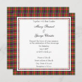 Christie Scottish Wedding Square Uitnodiging (Voorkant / Achterkant)