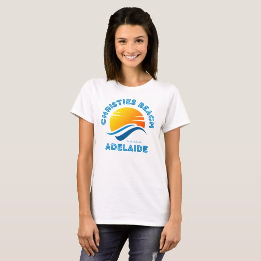 CHRISTIES BEACH-ADELAIDE South Australia T-shirt (Voorkant volledig)