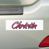 Christin-roze Aufkleber-Sticker Bumpersticker (Op auto)