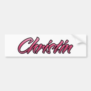 Christin-roze Aufkleber-Sticker Bumpersticker