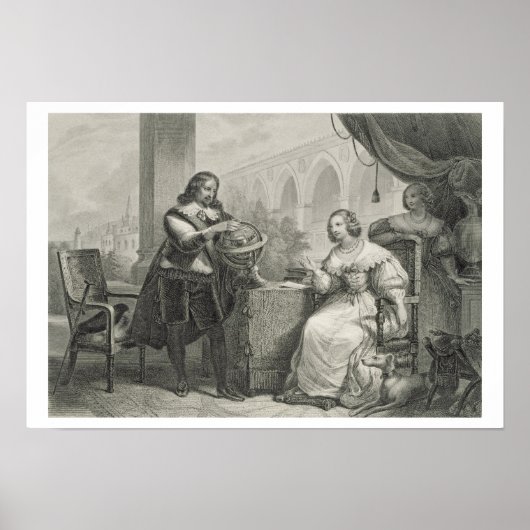 Christina (1626-89) Koningin van Zweden, uit een s Poster (Voorkant)