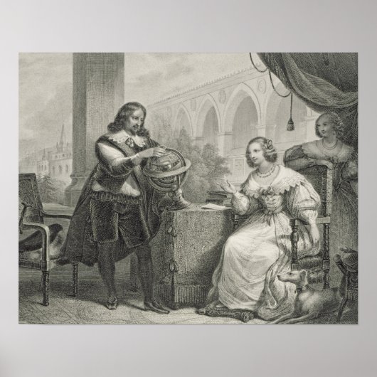 Christina (1626-89) Koningin van Zweden, uit een s Poster (Voorkant)