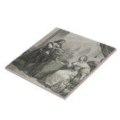 Christina (1626-89) Koningin van Zweden, uit een s Tegeltje (Zijkant)