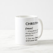 Christina naam, Bewerkbare naam, Aangepaste naam Koffiemok (Voorkant rechts)