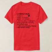 Christina Naam Definitie Christina Vrouw Naam T-shirt (Design voorkant)