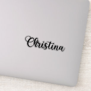 Christina Naam - Handgeschreven kalligrafie Sticker
