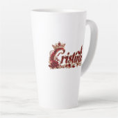 Christina Robijn Crystal Luxe Naam Latte Mok (Rechterhoek)