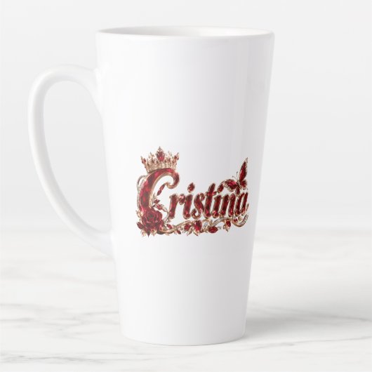 Christina Robijn Crystal Luxe Naam Latte Mok (Links)
