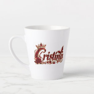 Christina Robijn Crystal Luxe Naam Latte Mok