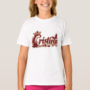 Christina Robijn Kristal Luxe Naam T-shirt