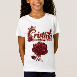 Christina Robijn Kristal Luxe Naam T-shirt
