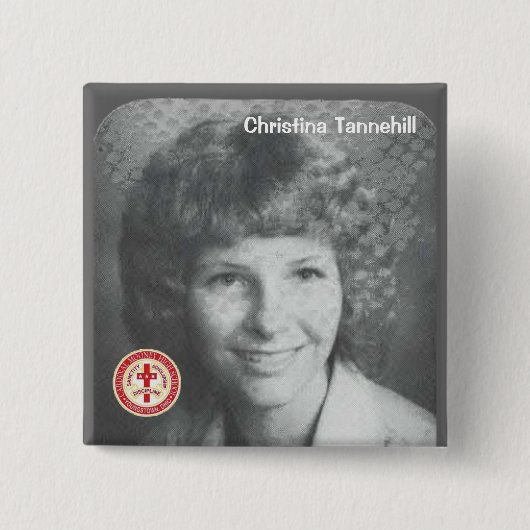 Christina Tannehill Vierkante Button 5,1 Cm (Voorkant)