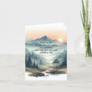 Christinaalse aquarel Bijbeltekst kaart