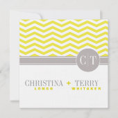 Christina's Chic Chevron Save the Date | geel (Voorkant)