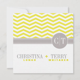 Christina's Chic Chevron Save the Date   geel