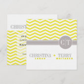 Christina's Chic Chevron Uitnodiging tot Besprekin (Voorkant / Achterkant)