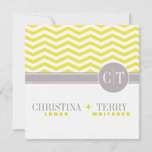 Christina's Chic Chevron Uitnodiging tot Besprekin (Voorkant)
