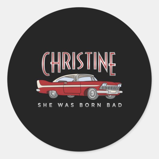 Christine Auto Model Automobiel Ronde Sticker (Voorkant)