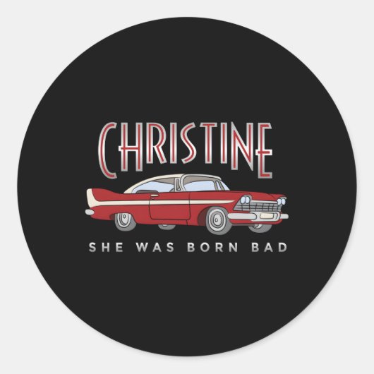 Christine Auto Model Automobiel Ronde Sticker (Voorkant)