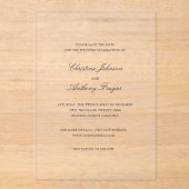 Christine Elegant Wedding Save the Date Acryl Uitnodigingen (Voorkant)