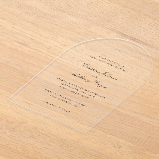 Christine Elegant Wedding Save the Date Acryl Uitnodigingen (Laagn)