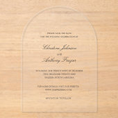 Christine Elegant Wedding Save the Date Acryl Uitnodigingen (Voorkant)