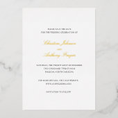Christine Elegant Wedding Save the Date Folie Uitnodiging (Voorkant)