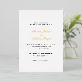 Christine Elegant Wedding Save the Date Folie Uitnodiging