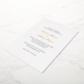 Christine Elegant Wedding Save the Date Folie Uitnodiging (Gedraaid)
