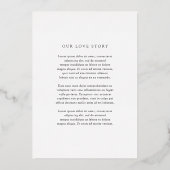 Christine Elegant Wedding Save the Date Folie Uitnodiging (Achterkant)