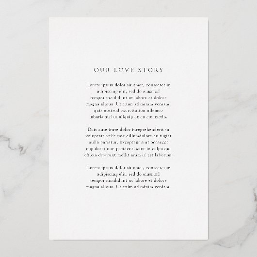 Christine Elegant Wedding Save the Date Folie Uitnodiging (Achterkant)