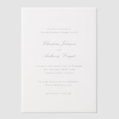 Christine Elegant Wedding Save the Date Vellum Uitnodigingen (Voorkant)