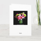 Christine Happy Birthday, Stargazer Lily Bouquet Kaart (Achterkant)