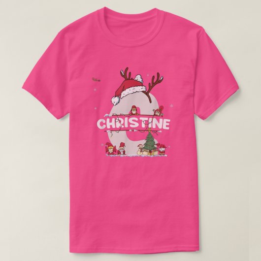 Christine Kerstmis Shirt met Christine Name voor p (Design voorkant)