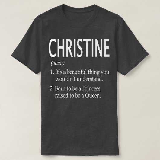 Christine Naam Gift 150 T-shirt (Design voorkant)