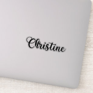 Christine Naam - Handgeschreven kalligrafie Sticker
