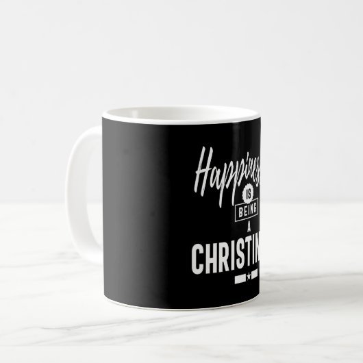 Christine Persoonlijke naam Birthday Gift Koffiemok (Voorkant links)