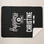Christine Persoonlijke naam Birthday Gift Sherpa Deken (Voorkant (horizontaal))